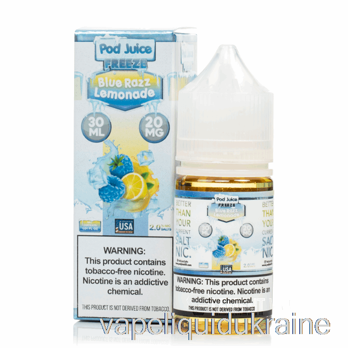 Vape Liquid Ukraine FREEZE Blue Razz Lemonade - Pod Juice - 30mL 10mg